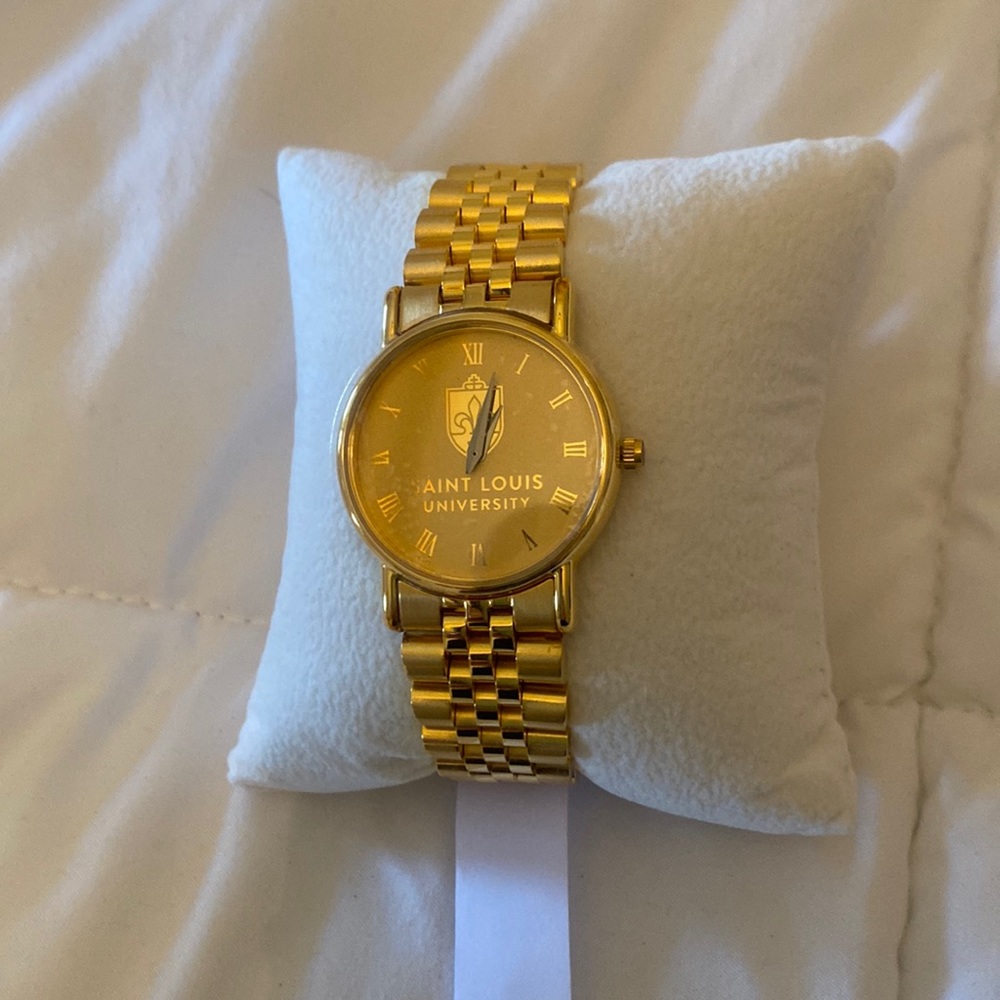 NWT men’s gold St Louis University watch